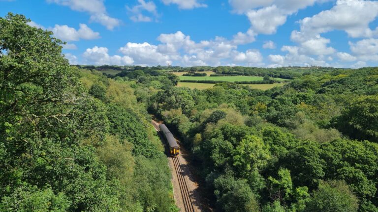 Train on Atlantic Coast Line, taken from Treffry Viaduct