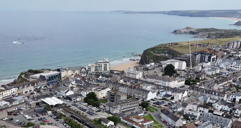 Aerial photo of Newquay